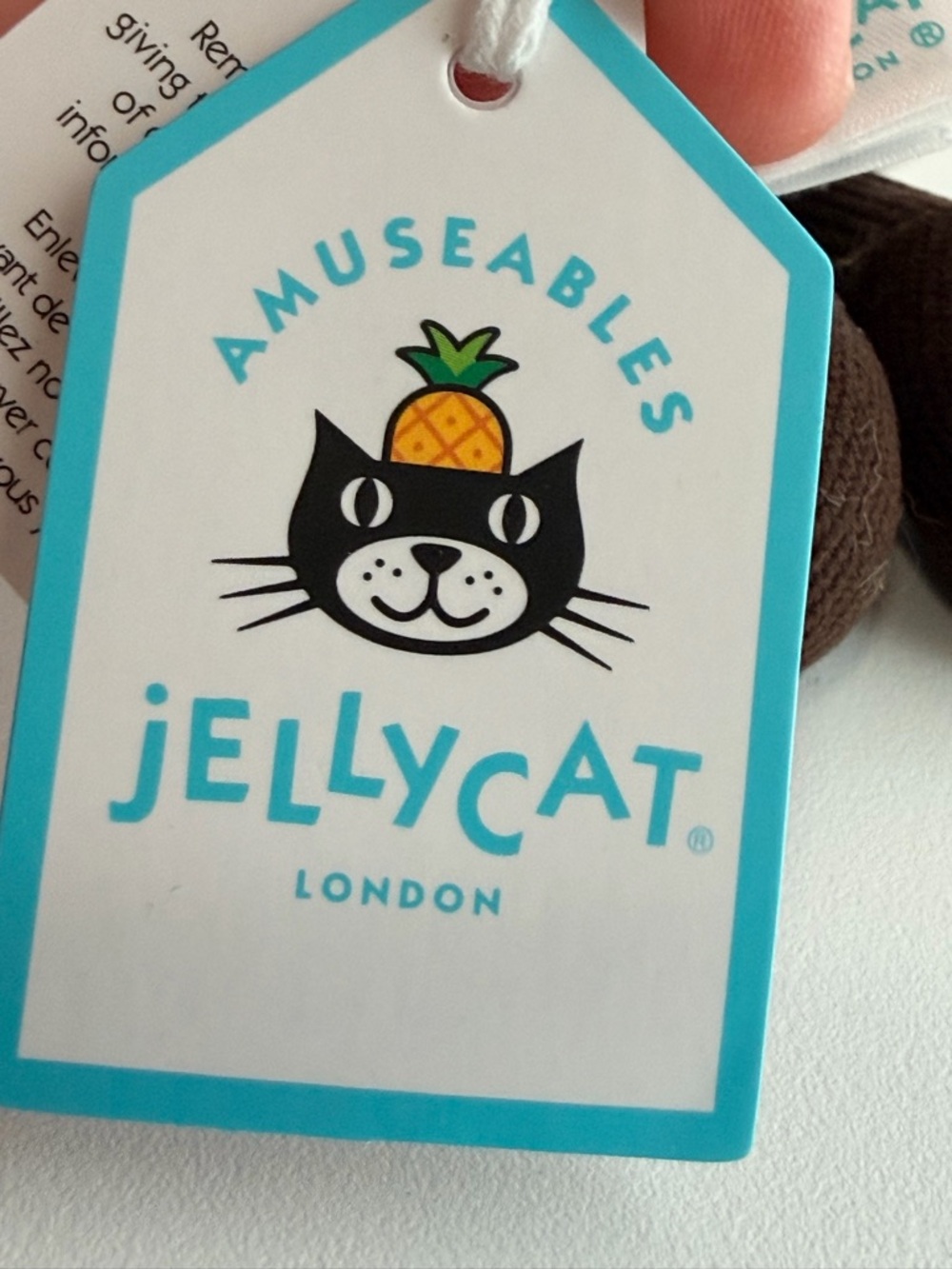 NWT Jellycat Plush Hot Espresso Mug - Cream & Brown - Picture 3 of 5
